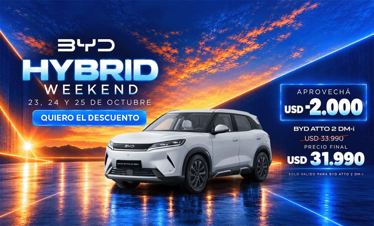 Hybrid Weekend BYD: USD 2.000 de descuento en el Atto 2 DM-i